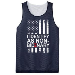 I Identify As Non Bidenary Anti Joe Biden Mesh Reversible Basketball Jersey Tank