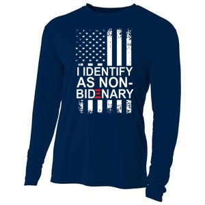 I Identify As Non Bidenary Anti Joe Biden Cooling Performance Long Sleeve Crew