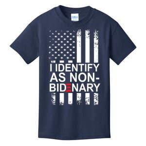 I Identify As Non Bidenary Anti Joe Biden Kids T-Shirt