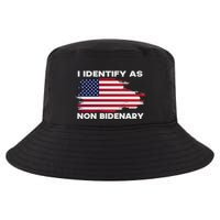 I Identify As Non Bidenary Patriot American Flag Cool Comfort Performance Bucket Hat