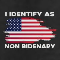 I Identify As Non Bidenary Patriot American Flag Cool Comfort Performance Bucket Hat