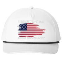 I Identify As Non Bidenary Patriot American Flag Snapback Five-Panel Rope Hat