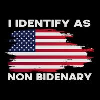 I Identify As Non Bidenary Patriot American Flag Mug