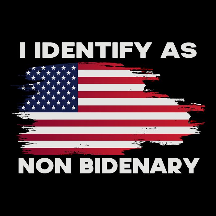 I Identify As Non Bidenary Patriot American Flag Mug