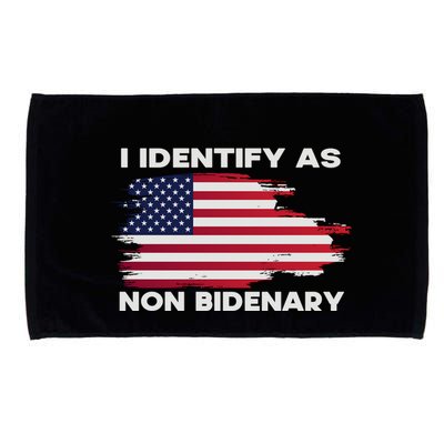 I Identify As Non Bidenary Patriot American Flag Microfiber Hand Towel