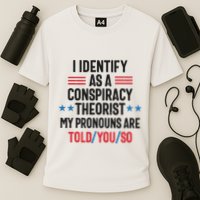 I Identify As A Conspiracy Theorist My Pronouns Are Told You So Performance Shirt