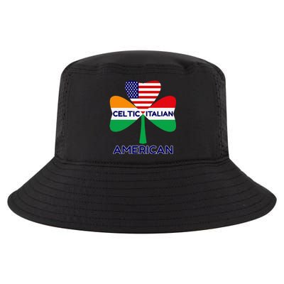 Irish Italian American Flag And Celtic Shamrock Pride Cool Comfort Performance Bucket Hat