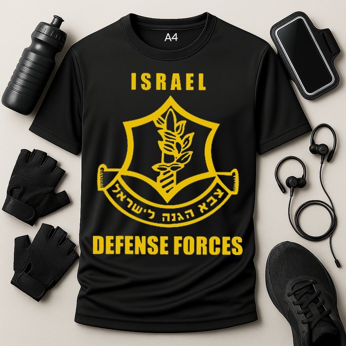 Idf Israeli Army Israel Defense Force Small Logo Cooling Performance Crew T-Shirt