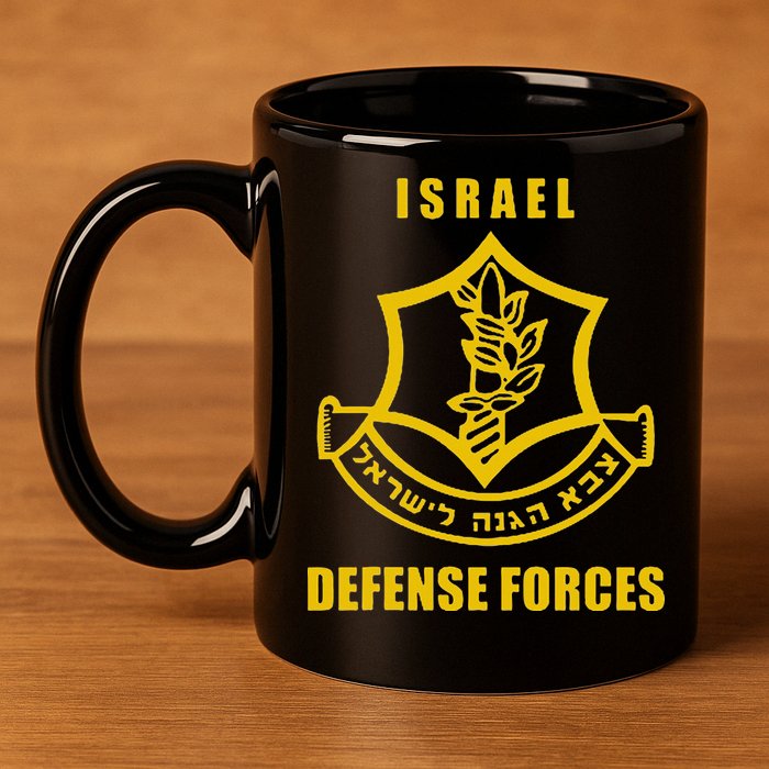 Idf Israeli Army Israel Defense Force Small Logo 11oz C Handle Ceramic Mug