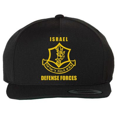 Idf Israeli Army Israel Defense Force Small Logo Wool Snapback Cap