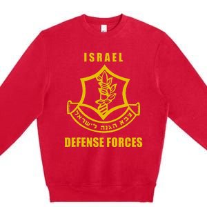 Idf Israeli Army Israel Defense Force Small Logo Premium Crewneck Sweatshirt