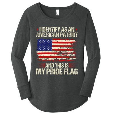 I Identify As An American Patriot This Is My Pride Flag Women's Perfect Tri Tunic Long Sleeve Shirt