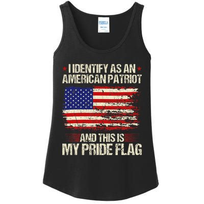 I Identify As An American Patriot This Is My Pride Flag Ladies Essential Tank