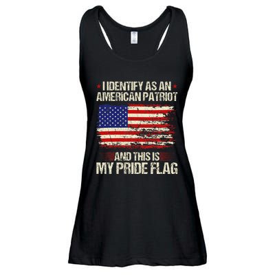 I Identify As An American Patriot This Is My Pride Flag Ladies Essential Flowy Tank