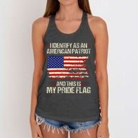 I Identify As An American Patriot This Is My Pride Flag Women's Knotted Racerback Tank