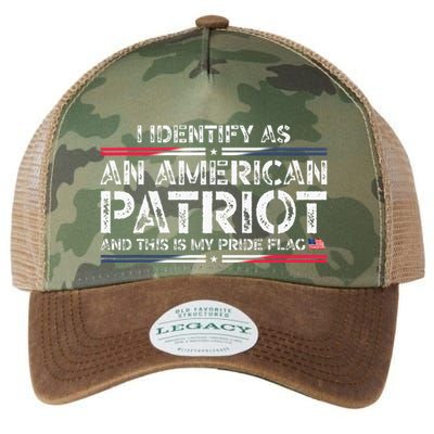 I Identify As An American Patriot Legacy Tie Dye Trucker Hat