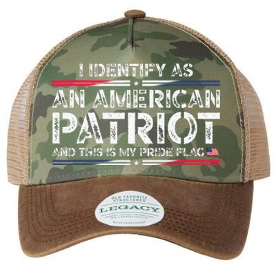 I Identify As An American Patriot Legacy Tie Dye Trucker Hat