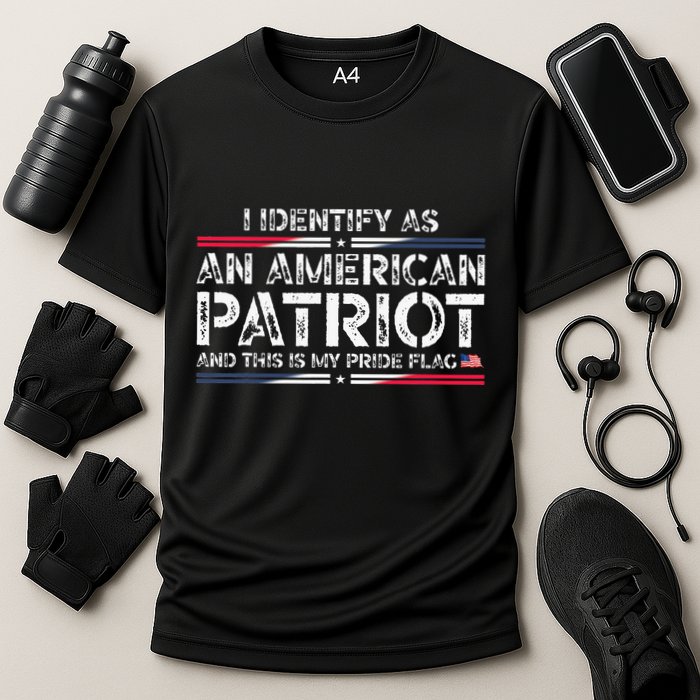 I Identify As An American Patriot Cooling Performance Crew T-Shirt