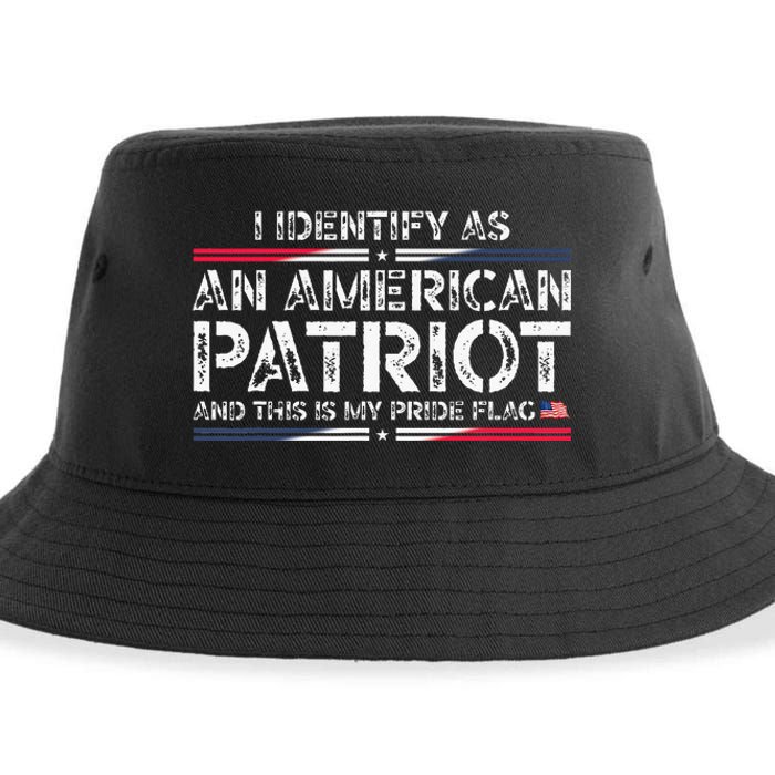 I Identify As An American Patriot Sustainable Bucket Hat