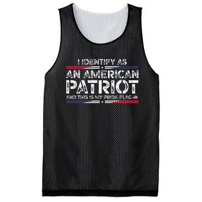 I Identify As An American Patriot Mesh Reversible Basketball Jersey Tank