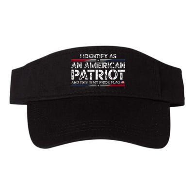 I Identify As An American Patriot Valucap Bio-Washed Visor