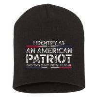 I Identify As An American Patriot Short Acrylic Beanie