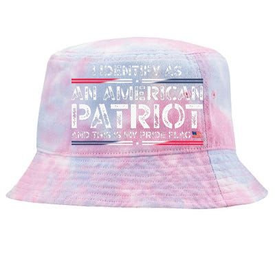 I Identify As An American Patriot Tie-Dyed Bucket Hat