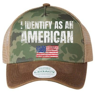 I Identify As An American Usa Patriotic Pride Legacy Tie Dye Trucker Hat