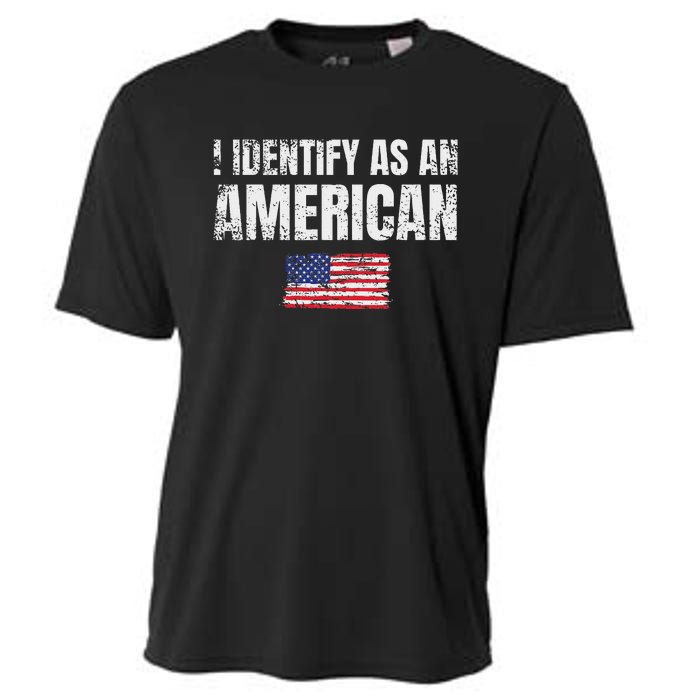 I Identify As An American Usa Patriotic Pride Cooling Performance Crew T-Shirt