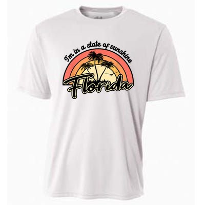 I'm In A State Of Sunshine Florida Beach Sun Cooling Performance Crew T-Shirt