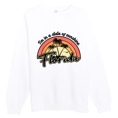 I'm In A State Of Sunshine Florida Beach Sun Premium Crewneck Sweatshirt