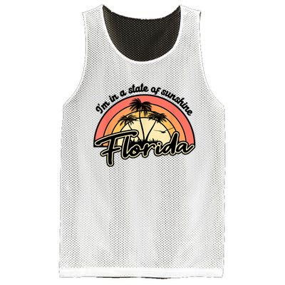 I'm In A State Of Sunshine Florida Beach Sun Mesh Reversible Basketball Jersey Tank