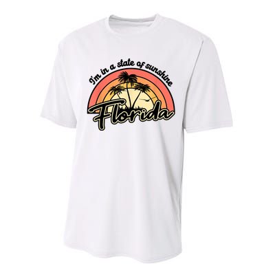 I'm In A State Of Sunshine Florida Beach Sun Performance Sprint T-Shirt