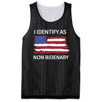 I Identify As Non Bidenary Conservative Trump Anti Biden Mesh Reversible Basketball Jersey Tank