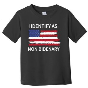 I Identify As Non Bidenary Conservative Trump Anti Biden Toddler T-Shirt