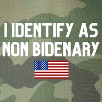I Identify As Non Bidenary Legacy Tie Dye Trucker Hat