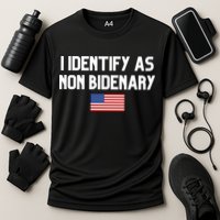 I Identify As Non Bidenary Cooling Performance Crew T-Shirt
