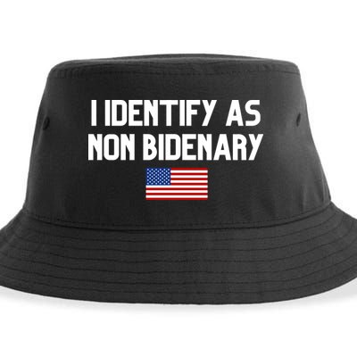 I Identify As Non Bidenary Sustainable Bucket Hat
