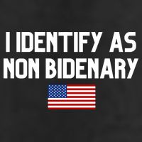 I Identify As Non Bidenary Crop Fleece Hoodie