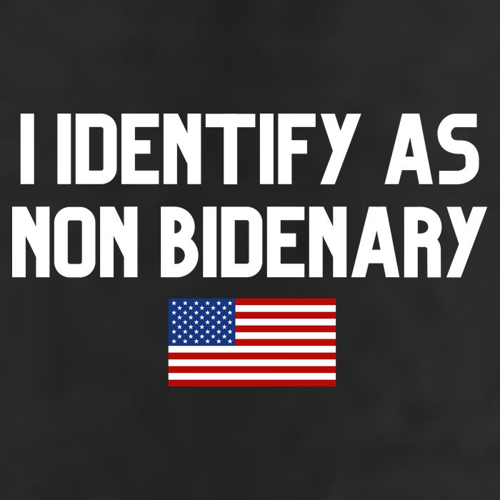 I Identify As Non Bidenary Crop Fleece Hoodie