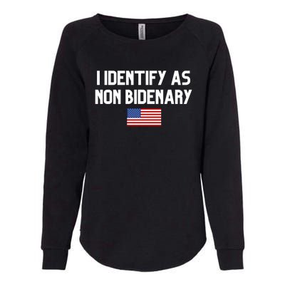 I Identify As Non Bidenary Womens California Wash Sweatshirt