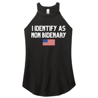 I Identify As Non Bidenary Women's Perfect Tri Rocker Tank