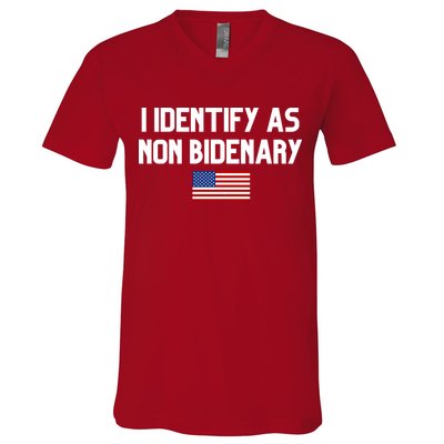 I Identify As Non Bidenary V-Neck T-Shirt
