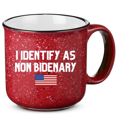 I Identify As Non Bidenary 15oz Campfire Ceramic Mug
