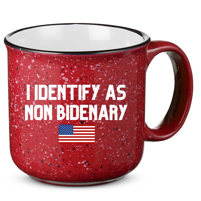 I Identify As Non Bidenary 15oz Campfire Ceramic Mug