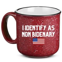 I Identify As Non Bidenary 15oz Campfire Ceramic Mug
