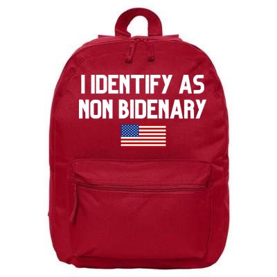 I Identify As Non Bidenary 16 in Basic Backpack