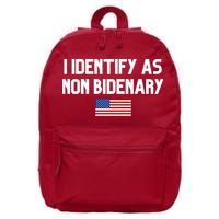 I Identify As Non Bidenary 16 in Basic Backpack