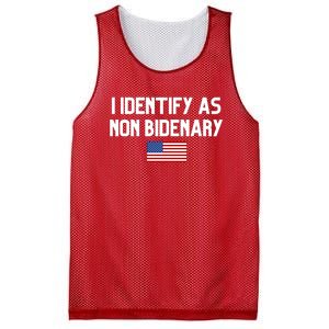 I Identify As Non Bidenary Mesh Reversible Basketball Jersey Tank