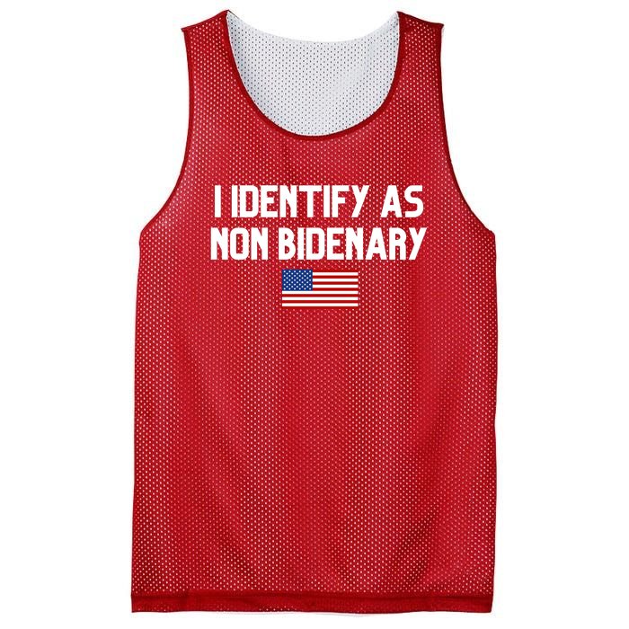 I Identify As Non Bidenary Mesh Reversible Basketball Jersey Tank